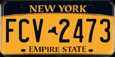 NY license plate FCV2473