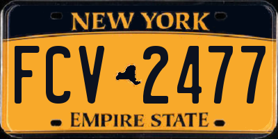 NY license plate FCV2477