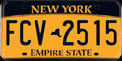 NY license plate FCV2515