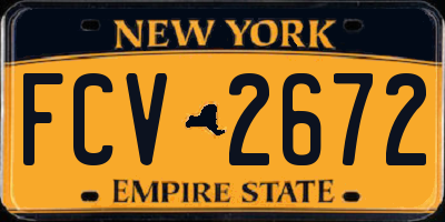 NY license plate FCV2672
