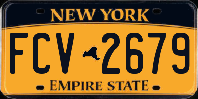 NY license plate FCV2679