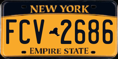 NY license plate FCV2686