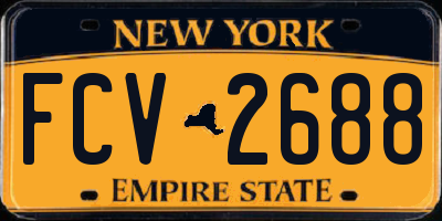 NY license plate FCV2688