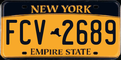 NY license plate FCV2689