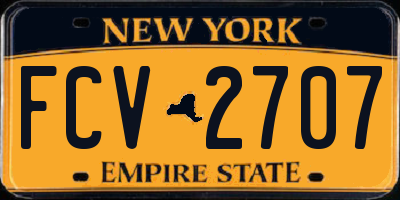 NY license plate FCV2707