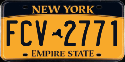 NY license plate FCV2771