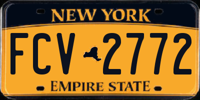 NY license plate FCV2772