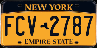 NY license plate FCV2787