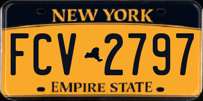 NY license plate FCV2797
