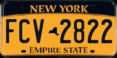 NY license plate FCV2822