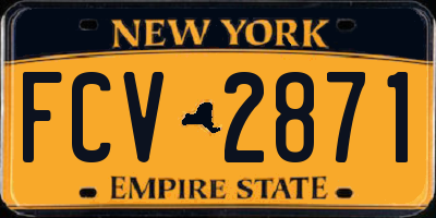 NY license plate FCV2871