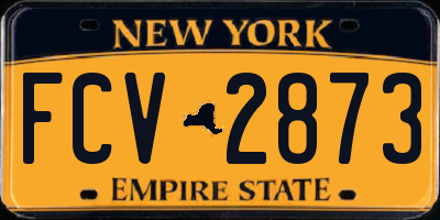 NY license plate FCV2873