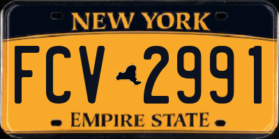 NY license plate FCV2991