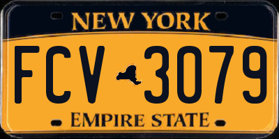 NY license plate FCV3079