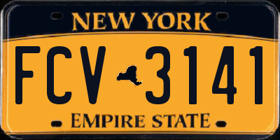 NY license plate FCV3141