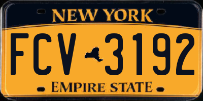 NY license plate FCV3192
