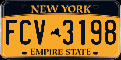 NY license plate FCV3198