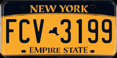 NY license plate FCV3199