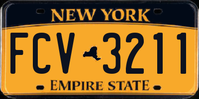 NY license plate FCV3211
