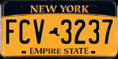 NY license plate FCV3237
