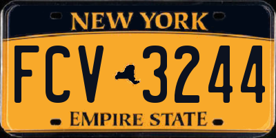 NY license plate FCV3244