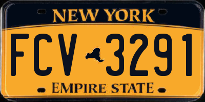 NY license plate FCV3291