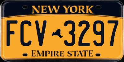 NY license plate FCV3297
