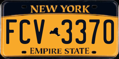 NY license plate FCV3370