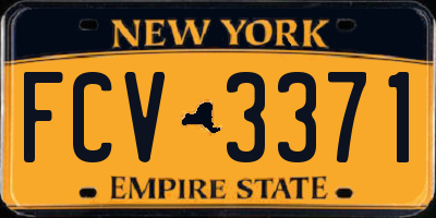 NY license plate FCV3371