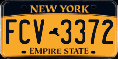 NY license plate FCV3372