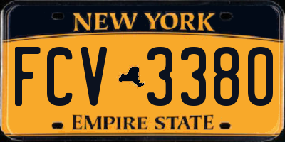 NY license plate FCV3380