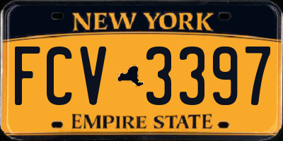 NY license plate FCV3397