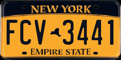NY license plate FCV3441