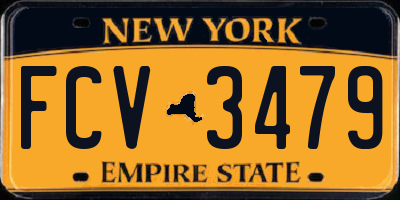 NY license plate FCV3479