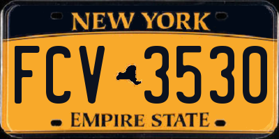 NY license plate FCV3530