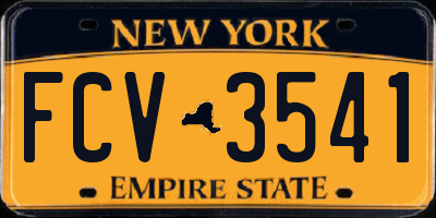 NY license plate FCV3541