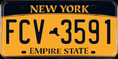 NY license plate FCV3591
