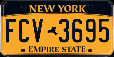 NY license plate FCV3695