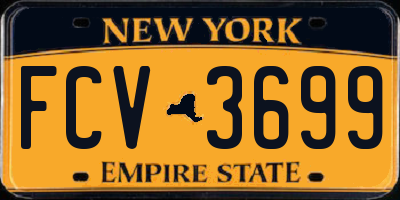 NY license plate FCV3699