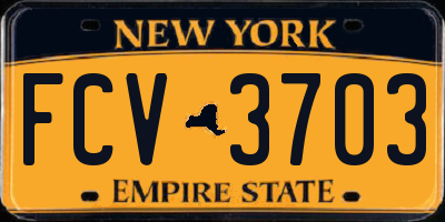 NY license plate FCV3703
