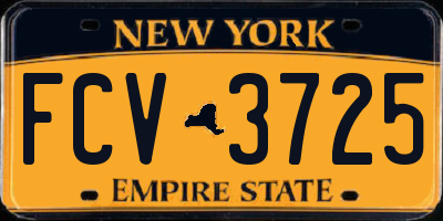 NY license plate FCV3725
