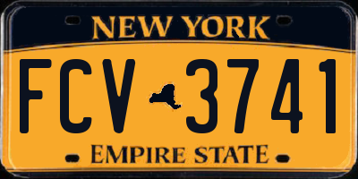 NY license plate FCV3741