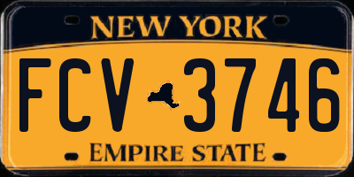 NY license plate FCV3746