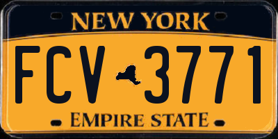 NY license plate FCV3771