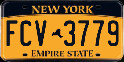 NY license plate FCV3779