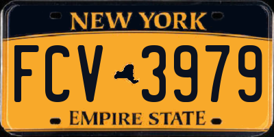 NY license plate FCV3979