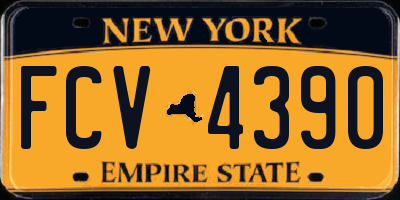NY license plate FCV4390
