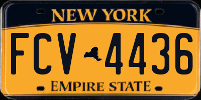 NY license plate FCV4436