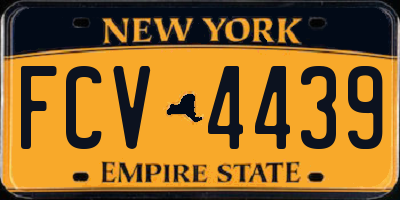 NY license plate FCV4439