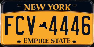 NY license plate FCV4446